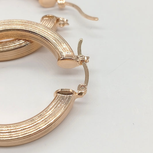 Aretes argolla estilo italiana 3 cm