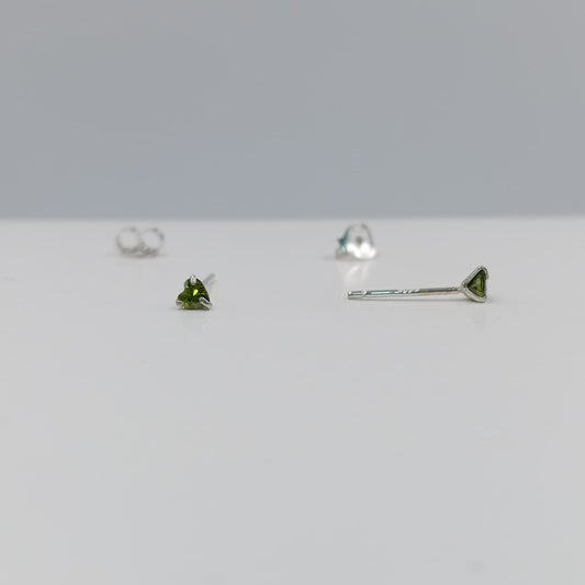 Arete chispa corazón 2 mm