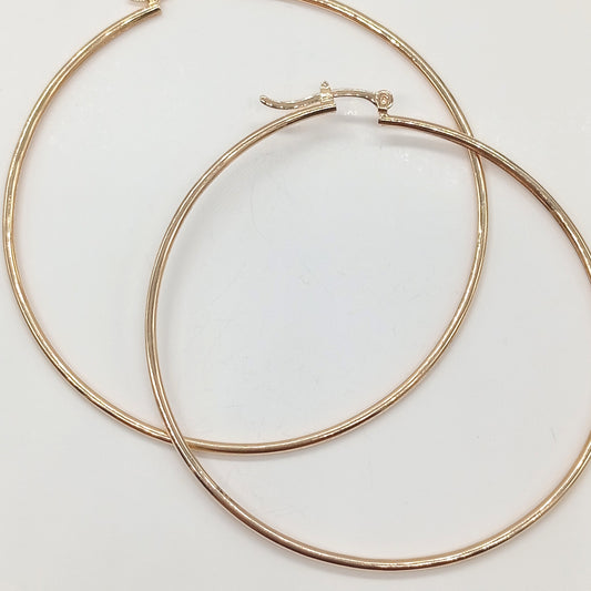 Aretes argolla estilo italiana 7 cm
