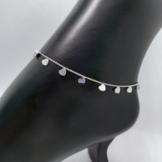 Tobillera Corazones
